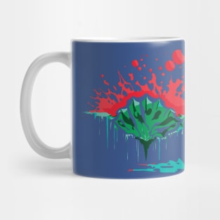 Abstract Inkblot Watermelon Summer Art Mug